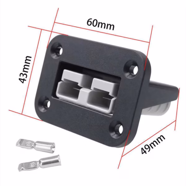 S7f0dc184000d42a0826b20823d21f2c9r Flush Mount Anderson Plug 50A Connector Kit Mounting Bracket (1pcs Male-1pcs Female)